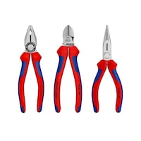Knipex 3'lü Set Kombine Pense 180 mm Yan Keski 160 mm Karagaburun 160 mm Set Knipex 3'lü Set Kombine Pense 180 mm Yan Keski 160 mm Karagaburun 160 mm Set