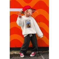 Monila Unisex Çocuk Ekru Köpek Baskılı Sweatshirt Ve Antrasit Çizgili Eşofman Alt Üst Takım Monila Unisex Çocuk Ekru Köpek Baskılı Sweatshirt Ve Antrasit Çizgili Eşofman Alt Üst Takım
