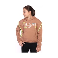 Toontoy Kız Çocuk Baskılı Kanguru Cepli Sweatshirt Kahverengi Toontoy Kız Çocuk Baskılı Kanguru Cepli Sweatshirt Kahverengi