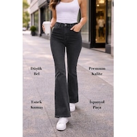 Cedy Denım Yüksek Kalite Kadın 5 Cep Düşük Bel İspanyol Paça Skinnyfit Esnek Jean Pantolon C619 Antrasit Cedy Denım Yüksek Kalite Kadın 5 Cep Düşük Bel İspanyol Paça Skinnyfit Esnek Jean Pantolon C619 Antrasit