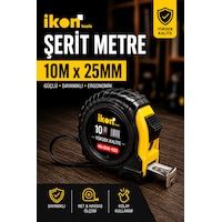 İkon Tools Şerit Metre 10m X 25mm Profesyonel Ölçü Metresi Dayanıklı Gövde Kilitli Mekanizma Hassas Ölçüm 10 M İkon Tools Şerit Metre 10m X 25mm Profesyonel Ölçü Metresi Dayanıklı Gövde Kilitli Mekanizma Hassas Ölçüm 10 M