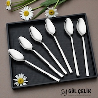 12 Parça Yemek Kaşığı Sade Çubuk Model 18/0 Kalite Çelik 12 Parça Yemek Kaşığı Sade Çubuk Model 18/0 Kalite Çelik