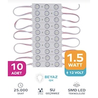 Point 3 Ledli Parmak Led Modül 1.5w 2835 Smd Mercekli 12v-10 Adet Beyaz Point 3 Ledli Parmak Led Modül 1.5w 2835 Smd Mercekli 12v-10 Adet Beyaz