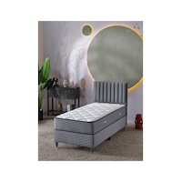 Beehanem Ezgi Modern Baza + Başlık + Yatak Seti 100x200 Geniş Tek Kişilik Gri Baby Face 3'lü 100 x 200 Beehanem Ezgi Modern Baza + Başlık + Yatak Seti 100x200 Geniş Tek Kişilik Gri Baby Face 3'lü 100 x 200
