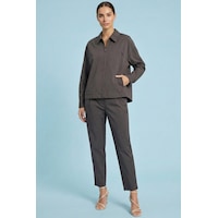 Guitar Oversize Antrasit Poplin Ceket Antrasit Guitar Oversize Antrasit Poplin Ceket Antrasit