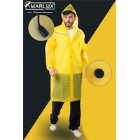 Marlux Unisex Su Rüzgar Geçirmez Kapüşonlu Çıtçıt Düğme Eva Yağmurluk - Sarı - Lacivert Marlux Unisex Su Rüzgar Geçirmez Kapüşonlu Çıtçıt Düğme Eva Yağmurluk - Sarı - Lacivert