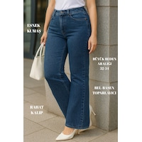 Cedy Denim Cedy Denım - Kadın Büyük Beden İspanyol Paça Yüksek Bel Skinny Fit Likralı Pantolon C628 Mavi Cedy Denim Cedy Denım - Kadın Büyük Beden İspanyol Paça Yüksek Bel Skinny Fit Likralı Pantolon C628 Mavi