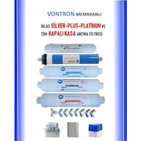 Vontron Membranlı İhlas Aura Cebilon Silver ve Kapalı Kasa Su Arıtma Filtresi 5 li Filtre Vontron Membranlı İhlas Aura Cebilon Silver ve Kapalı Kasa Su Arıtma Filtresi 5 li Filtre