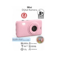 Mimtec Blm-105 Mini Dijital Fotoğraf Makinası - 2.8" Hd Ekran 12 Farklı Dil Seçenekli Dijital Video Kamera Pembe Mimtec Blm-105 Mini Dijital Fotoğraf Makinası - 2.8" Hd Ekran 12 Farklı Dil Seçenekli Dijital Video Kamera Pembe