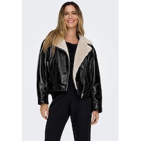 Only Onlanita Bonded Biker Otw Kadın Mont-27673 - Siyah Only Onlanita Bonded Biker Otw Kadın Mont-27673 - Siyah