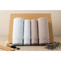 Özdilek Eclıps Beyaz-açık Bej Best Set Hamam Takımı Özdilek Eclıps Beyaz-açık Bej Best Set Hamam Takımı