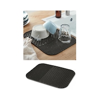 İndecor Houseware Bulaşık Kurutma Matı Bulaşıklık Siyah - Su Tutmaz Bulaşık Matı Gri İndecor Houseware Bulaşık Kurutma Matı Bulaşıklık Siyah - Su Tutmaz Bulaşık Matı Gri