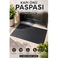 Kapı Önü Paspas 75x45 Cm Kaymaz Tabanlı Yıkanabilir Çok Amaçlı Dış Mekan Paspası siyah Kapı Önü Paspas 75x45 Cm Kaymaz Tabanlı Yıkanabilir Çok Amaçlı Dış Mekan Paspası siyah