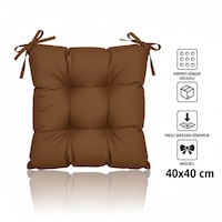 Rual 4 Lü Sandalye Minderi Bağcıklı, Çökme Yapmaz Sünger Dolgulu, Yıkanabilir 40x40 Cm Kahverengi Rual 4 Lü Sandalye Minderi Bağcıklı, Çökme Yapmaz Sünger Dolgulu, Yıkanabilir 40x40 Cm Kahverengi