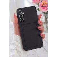 Fibaks Galaxy A34 5G Uyumlu Kılıf Kamera Korumalı Kartlıklı Cüzdanlı Kırmızı Tuşlu Siyah Silikon Kapak Fibaks Galaxy A34 5G Uyumlu Kılıf Kamera Korumalı Kartlıklı Cüzdanlı Kırmızı Tuşlu Siyah Silikon Kapak