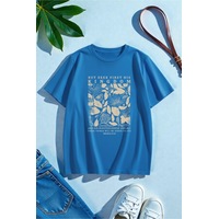 Uyguntarz But Seek First His Kingdom Baskılı Tasarım Tshirt Mavi Uyguntarz But Seek First His Kingdom Baskılı Tasarım Tshirt Mavi