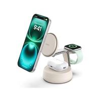Belkin Wız040kqsd Boostcharge Pro 3-in-1 Qi2 Magsafe Uyumlu 25w Manyetik Şarj Standı Bej Belkin Wız040kqsd Boostcharge Pro 3-in-1 Qi2 Magsafe Uyumlu 25w Manyetik Şarj Standı Bej
