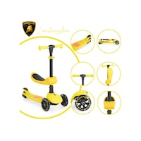 Lamborghini Lisanslı L5 2in1 Katlanabilir Oturaklı Işıklı 3 Tekerlekli Çocuk Scooter Sarı Lamborghini Lisanslı L5 2in1 Katlanabilir Oturaklı Işıklı 3 Tekerlekli Çocuk Scooter Sarı