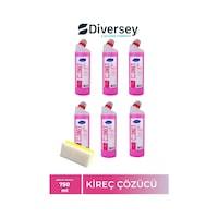 Banyo Temizleyici Ve Kireç Çözücü 750 Ml 6 Adet + Hassas Temizlik Süngeri 1 Adet 160gr Banyo Temizleyici Ve Kireç Çözücü 750 Ml 6 Adet + Hassas Temizlik Süngeri 1 Adet 160gr