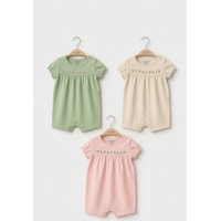 Durukoza Kız Bebek %100 Pamuk Nakışlı Çıtçıtlı Tulum Bej Durukoza Kız Bebek %100 Pamuk Nakışlı Çıtçıtlı Tulum Bej