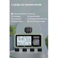4 Çıkışlı Dijital Bahçe Sulama Zamanlayıcısı - Akıllı Otomatik Sulama Sistemi 4 Çıkışlı Dijital Bahçe Sulama Zamanlayıcısı - Akıllı Otomatik Sulama Sistemi