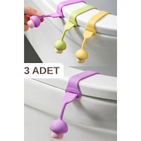 Mucit Home 3 Adet Silikon Klozet Kapağı Hijyen Aparatı Çok Renkli Mucit Home 3 Adet Silikon Klozet Kapağı Hijyen Aparatı Çok Renkli