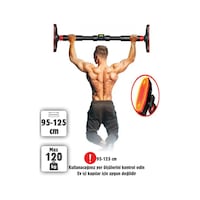 Unichrome Kapı Barı Koridor Barfiksi Barfix Spor Aleti Demiri 90 - 130 CM Unichrome Kapı Barı Koridor Barfiksi Barfix Spor Aleti Demiri 90 - 130 CM