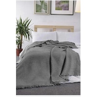 Lora Tek Kişilik Tek Pike 160x210 Cm Antrasit Antrasit Lora Tek Kişilik Tek Pike 160x210 Cm Antrasit Antrasit