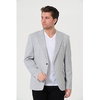 Bonesti Erkek Slim Fit Blazer Ceket Beyaz Siyah Nokta Desenli Beyaz Siyah Noktalı Bonesti Erkek Slim Fit Blazer Ceket Beyaz Siyah Nokta Desenli Beyaz Siyah Noktalı