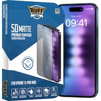 Buff iPhone Apple 15 Pro Max Uyumlu 5d Matte Ekran Koruyucu Buff iPhone Apple 15 Pro Max Uyumlu 5d Matte Ekran Koruyucu