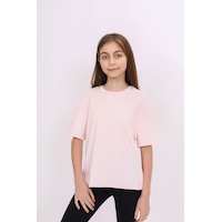Toontoy Kids Toontoy Kız Çocuk Göğüsü S Baskılı Tişört Pudra Toontoy Kids Toontoy Kız Çocuk Göğüsü S Baskılı Tişört Pudra