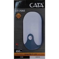 Cata 12w Sensörlü Dekoratif Led Aplik Ct 7093 Beyaz - Gri Cata 12w Sensörlü Dekoratif Led Aplik Ct 7093 Beyaz - Gri