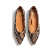 Ne&ve Shoes Kahve Deri Yılan Baskı Sivri Burun Şık Ve Rahat Günlük Babet Kahverengi Ne&ve Shoes Kahve Deri Yılan Baskı Sivri Burun Şık Ve Rahat Günlük Babet Kahverengi