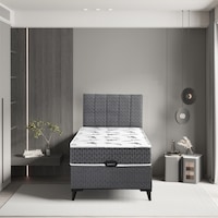 Luna Comfort Tek Kişilik Yatak Baza Başlık 3'lü Set