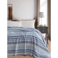 Vicuna Home 4 Mevsim Pamuklu Battaniye - Çift Kişilik Mavi Vicuna Home 4 Mevsim Pamuklu Battaniye - Çift Kişilik Mavi