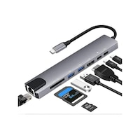 Apple Uyumlu MacBook Pro Air Usb Type-c 8 Hub Dönüştürücü Çevirici Çoklayıcı Usb Hdmı Micro Sd 8in1 Apple Uyumlu MacBook Pro Air Usb Type-c 8 Hub Dönüştürücü Çevirici Çoklayıcı Usb Hdmı Micro Sd 8in1