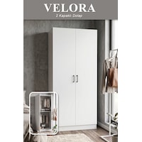 Velora Gardrop Askılı Elbise Dolabı Raflı Elbise Dolabı Beyaz Velora Gardrop Askılı Elbise Dolabı Raflı Elbise Dolabı Beyaz