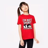 Uyguntarz Çocuk Penguen Baskılı Pamuklu Tshirt Kırmızı Uyguntarz Çocuk Penguen Baskılı Pamuklu Tshirt Kırmızı