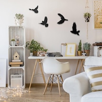 CajuArt Dekoratif Ahşap Modern Dörtlü Kuş Duvar Süsü Duvar Dekor CajuArt Dekoratif Ahşap Modern Dörtlü Kuş Duvar Süsü Duvar Dekor