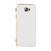 Fibaks Galaxy J7 Prime Uyumlu Kılıf Parlak Kenarlı Altın Işlemeli Kamera Korumalı Kapak Beyaz Fibaks Galaxy J7 Prime Uyumlu Kılıf Parlak Kenarlı Altın Işlemeli Kamera Korumalı Kapak Beyaz