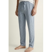 Elemge Kareli Modal Elastan Erkek Pijama Altı Rahat Kalıp Regular Fit Cepli İpli Esnek Mavi-beyaz Ekoseli Elemge Kareli Modal Elastan Erkek Pijama Altı Rahat Kalıp Regular Fit Cepli İpli Esnek Mavi-beyaz Ekoseli