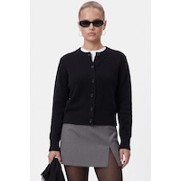 Ritnice Kadın Warm Soft Dokulu Basic Siyah Triko Hırka Ritnice Kadın Warm Soft Dokulu Basic Siyah Triko Hırka