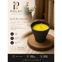 Saksı Tasarımlı Citronella Mum Limon Kokulu Sinek Uzaklaştıran Mum Aromaterapi Mum Siyah Saksı Tasarımlı Citronella Mum Limon Kokulu Sinek Uzaklaştıran Mum Aromaterapi Mum Siyah