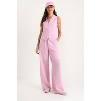 Shade Kadın Yüksek Bel Pantolonlu Yelekli Astarlı Alt-üst Takım 9257 60281047 - Pembe Shade Kadın Yüksek Bel Pantolonlu Yelekli Astarlı Alt-üst Takım 9257 60281047 - Pembe