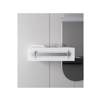 Işık 70cm Duvara Monte Kapaklı Raflı Modern Dresuar Beyaz-gümüş Beyaz-gümüş Işık 70cm Duvara Monte Kapaklı Raflı Modern Dresuar Beyaz-gümüş Beyaz-gümüş