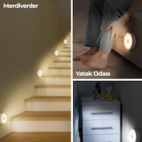 Mucit Home Hareket Sensörlü Usb Şarjlı Led Işık Lamba-oda, Mutfak, Salon Ve Merdiven Işıklandırma Renkli Mucit Home Hareket Sensörlü Usb Şarjlı Led Işık Lamba-oda, Mutfak, Salon Ve Merdiven Işıklandırma Renkli