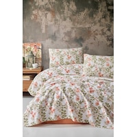 Elart Pamuk Pike Çift Kişilik Flores Pudra 200 x 220 CM Pudra Elart Pamuk Pike Çift Kişilik Flores Pudra 200 x 220 CM Pudra