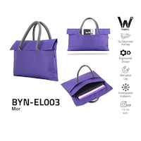 Classone Byn-el003 Wtxpro Su Geçirmez Kumaş 13-14 İnch Bayan Laptop, Notebook, Apple Uyumlu MacBook Air El Çantası- Tote Bag - Mor Classone Byn-el003 Wtxpro Su Geçirmez Kumaş 13-14 İnch Bayan Laptop, Notebook, Apple Uyumlu MacBook Air El Çantası- Tote Bag - Mor