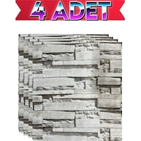 4 Adet 70cmx77cm Kendinden Yapışkanlı Krem-gri Duvar Paneli Kağıdı Sticker Ofis Salon Otel Nw112 Gri - Vizon 4 Adet 70cmx77cm Kendinden Yapışkanlı Krem-gri Duvar Paneli Kağıdı Sticker Ofis Salon Otel Nw112 Gri - Vizon