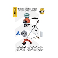 RTRMAX RTM9640 Benzinli Sırt Tipi Tırpan 63Cc 3.0Hp (Tırpan Bıçağı,Misina Başlığı,Tırpan Testeresi Hediye) RTRMAX RTM9640 Benzinli Sırt Tipi Tırpan 63Cc 3.0Hp (Tırpan Bıçağı,Misina Başlığı,Tırpan Testeresi Hediye)